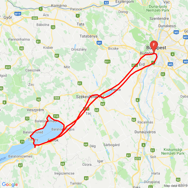 Nome della gita: Első országos Burgman találkozó<br>Motorista: Kürtösi Gábor<br>Partenza: 2019.06.29.<br>Distanza: 310.191 km<br>Velocità media: 53 km/h<br> Első országos Burgman találkozó
