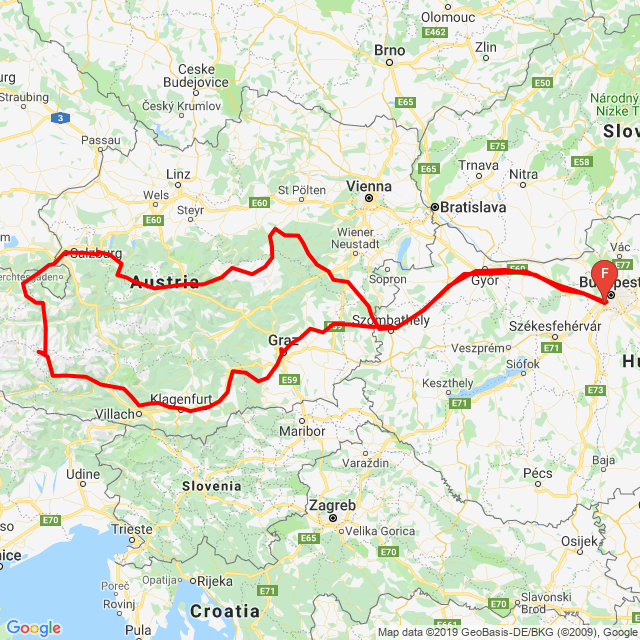 Első nagy tura a kis feleségemmel 2019.07 Osztrákia