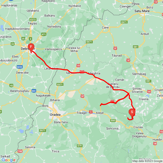 Nom du voyage: 20190929_Berettyó forrás <br>Motard: Péter Fábián<br>Départ: 2019.09.29.<br>Distance: 209.817 km<br>Vitesse moyenne: 66 km/h<br> 20190929_Berettyó forrás