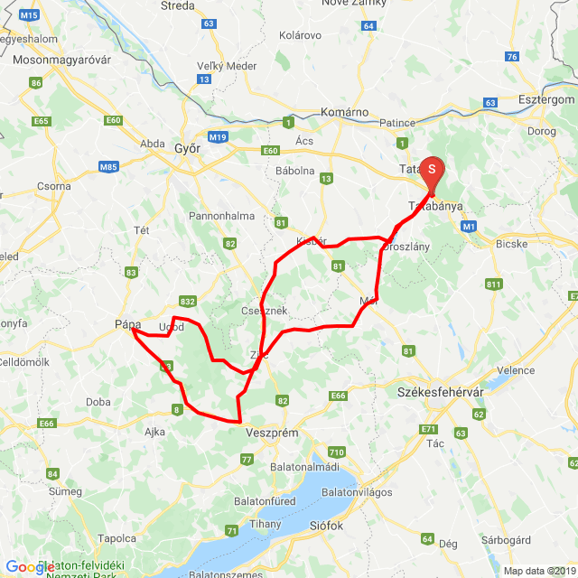 Name of route: 20191021_Bakony és környéke!<br>Biker's name: Nagy Sándor- Grelex<br>Start: 2019.10.21.<br>Distance: 249.232 km<br>Average speed: 61 km/h<br> 20191021_Bakony és környéke!