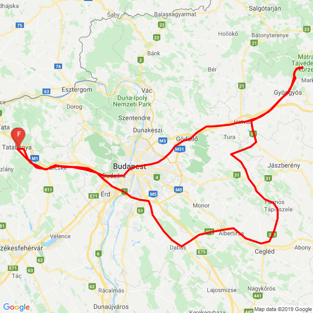 Name of route: 20191021_095603<br>Biker's name: Váradi Roland<br>Start: 2019.10.21.<br>Distance: 408.744 km<br>Average speed: 71 km/h<br> 20191021_095603