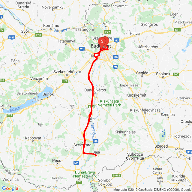 Útvonal neve: 20191105 Bp-Baja-Bp<br>Motoros: Könyves Zoltán<br>Indulás: 2019.11.05.<br>Távolság: 456.234 km<br>Átlagsebesség: 85 km/h<br> 20191105 Bp-Baja-Bp