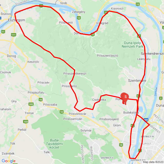 Pomáz - Esztergom - Pomáz