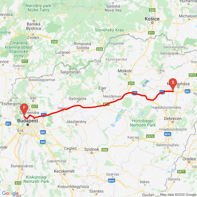 Name of route: 20200407_Nyíregyről<br>Biker's name: SziKó<br>Start: 2020.04.07.<br>Distance: 224.284 km<br>Average speed: 115 km/h<br> 20200407_Nyíregyről