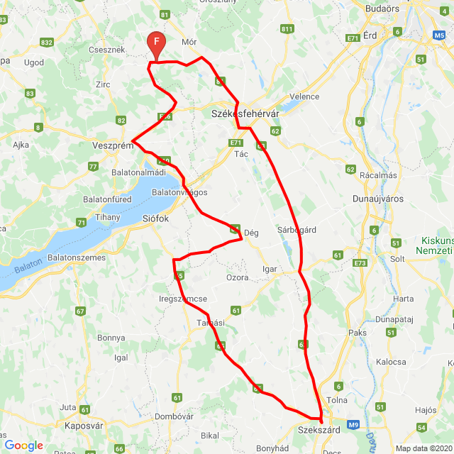 Name of route: 20200408_083811<br>Biker's name: Szabolcs Tölgyesi<br>Start: 2020.04.08.<br>Distance: 323.345 km<br>Average speed: 73 km/h<br> 20200408_083811