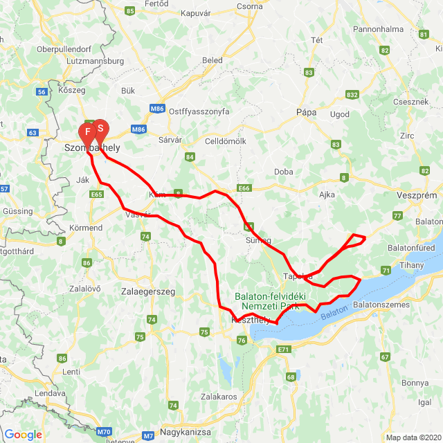 Name of route: 20200408_111921<br>Biker's name: Bloodline Zoli<br>Start: 2020.04.08.<br>Distance: 293.92 km<br>Average speed: 71 km/h<br> 20200408_111921