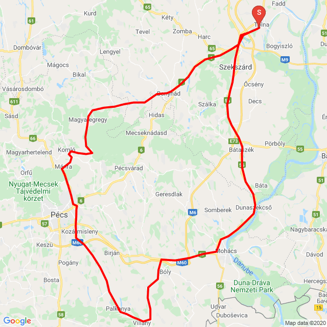 Nom du voyage: 20200426_141218<br>Motard: József Pauli<br>Départ: 2020.04.26.<br>Distance: 195.72 km<br>Vitesse moyenne: 84 km/h<br> 20200426_141218