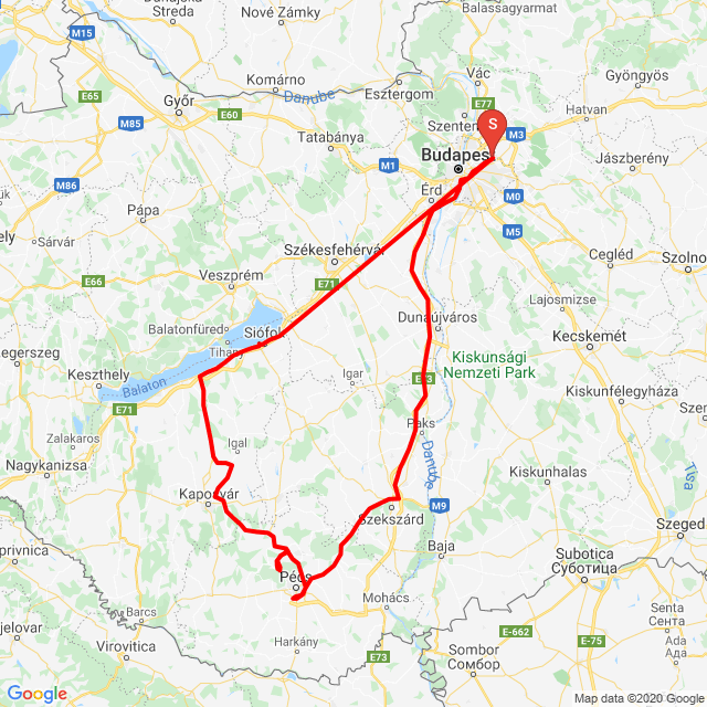 Name of route: 20200523_Pécs-Orfű<br>Biker's name: László Takács<br>Start: 2020.05.23.<br>Distance: 419.747 km<br>Average speed: 75 km/h<br> 20200523_Pécs-Orfű