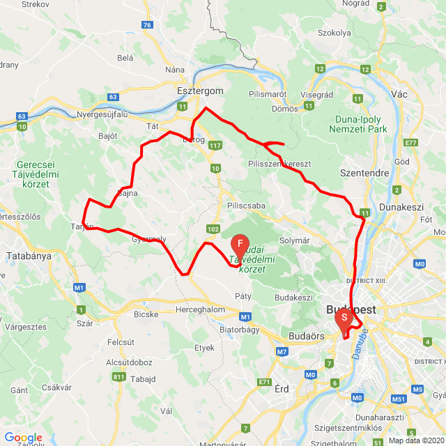 Nome della gita: Hazafelé Kristóffal<br>Motorista: Hambuch Berti<br>Partenza: 2020.05.26.<br>Distanza: 130.784 km<br>Velocità media: 62 km/h<br> Hazafelé Kristóffal