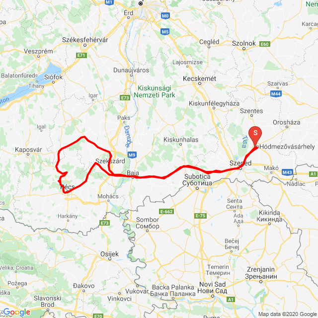 Nom du voyage: 20200606_093536<br>Motard: Palacsinta Pista<br>Départ: 2020.06.06.<br>Distance: 492.067 km<br>Vitesse moyenne: 75 km/h<br> 20200606_093536