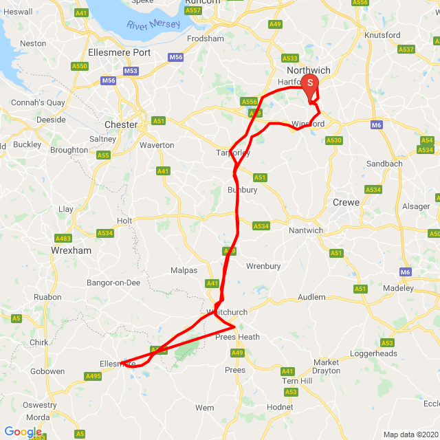 Name of route: 20200613_Midway cafe<br>Biker's name: John Pimlott<br>Start: 2020.06.13.<br>Distance: 111.176 km<br>Average speed: 62 km/h<br> 20200613_Midway cafe
