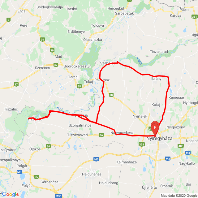 20200626_Nyháza - Tiszadob - Balsa - Nagyhalász - Nyháza 