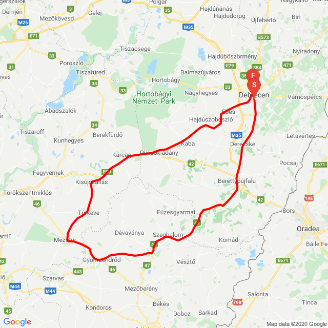 Name of route: 20200826_100906<br>Biker's name: Dr. Ungvári Gábor<br>Start: 2020.08.26.<br>Distance: 243.326 km<br>Average speed: 81 km/h<br> 20200826_100906