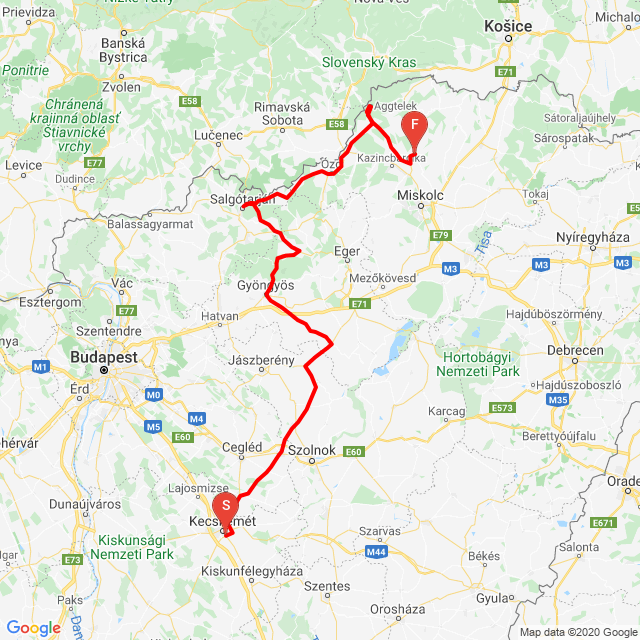 Kecskemét-Salgótarján-Edelény