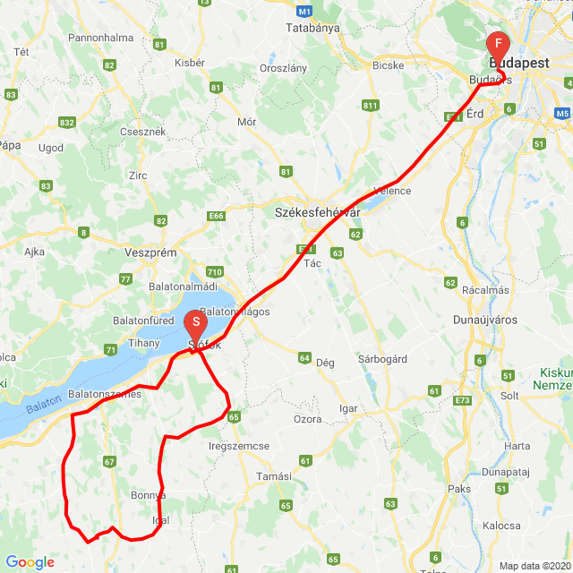 Name of route: Festecsics-Inkey Alsobogat<br>Biker's name: Dr Sasvári Ádám<br>Start: 2020.09.20.<br>Distance: 261.185 km<br>Average speed: 73 km/h<br> Festecsics-Inkey Alsobogat