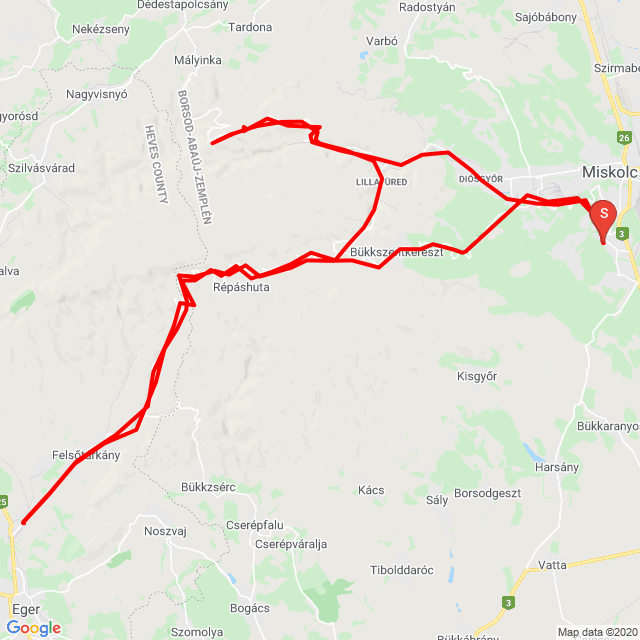 Name of route: 20190901_133832<br>Biker's name: Lukàcs Dàvid<br>Start: 2019.09.01.<br>Distance: 144.08 km<br>Average speed: 54 km/h<br> 20190901_133832