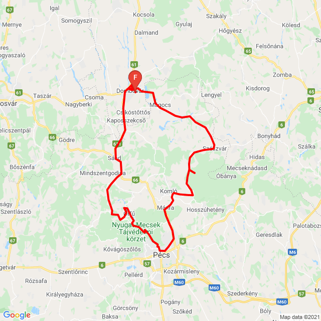 Name of route: 20210425_124128<br>Biker's name: Bayerle József<br>Start: 2021.04.25.<br>Distance: 134.096 km<br>Average speed: 47 km/h<br> 20210425_124128