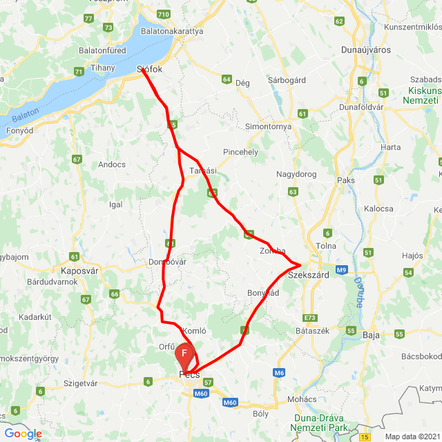 Name of route: 20210425_151805<br>Biker's name: Dzsi85<br>Start: 2021.04.25.<br>Distance: 252.91 km<br>Average speed: 77 km/h<br> 20210425_151805
