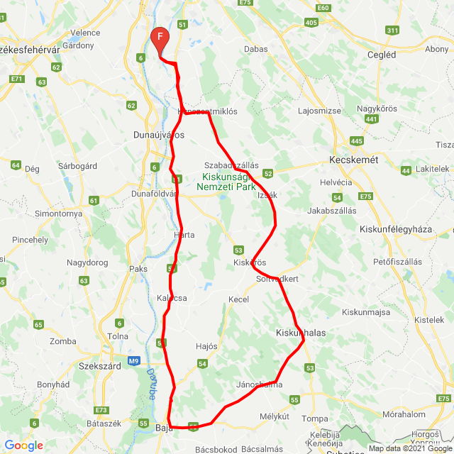 Name of route: 20210425_Unokázós<br>Biker's name: Lajos Végh<br>Start: 2021.04.25.<br>Distance: 293.947 km<br>Average speed: 83 km/h<br> 20210425_Unokázós