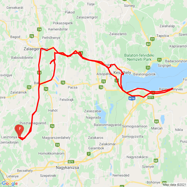 Name of route: 20210425_141649<br>Biker's name: Tóth Norbert<br>Start: 2021.04.25.<br>Distance: 217.375 km<br>Average speed: 62 km/h<br> 20210425_141649