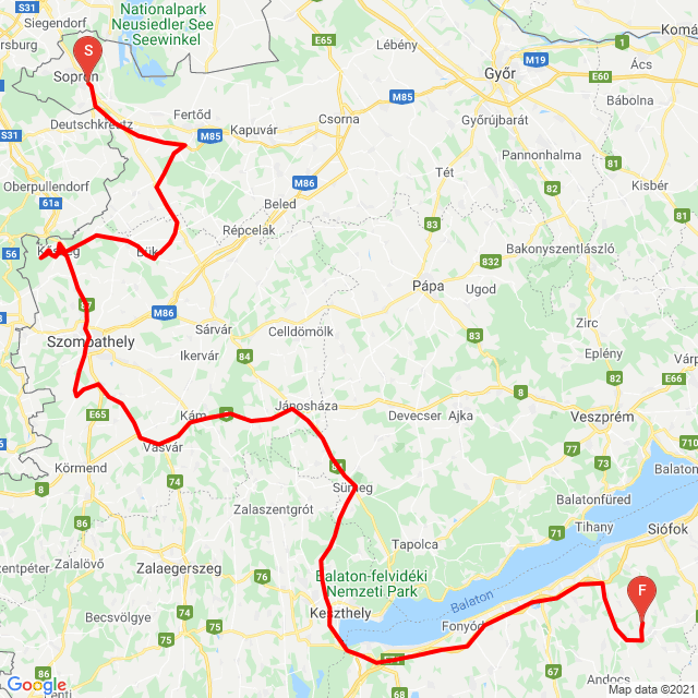 Nome della gita: 20210430_Kajla 2.nap<br>Motorista: Csobaik<br>Partenza: 2021.04.30.<br>Distanza: 311.017 km<br>Velocità media: 65 km/h<br> 20210430_Kajla 2.nap