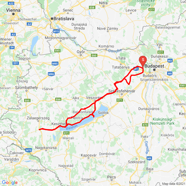 Útvonal neve: 20210501_082033<br>Motoros: Nagyházi Gábor<br>Indulás: 2021.05.01.<br>Távolság: 474.34 km<br>Átlagsebesség: 72 km/h<br> 20210501_082033