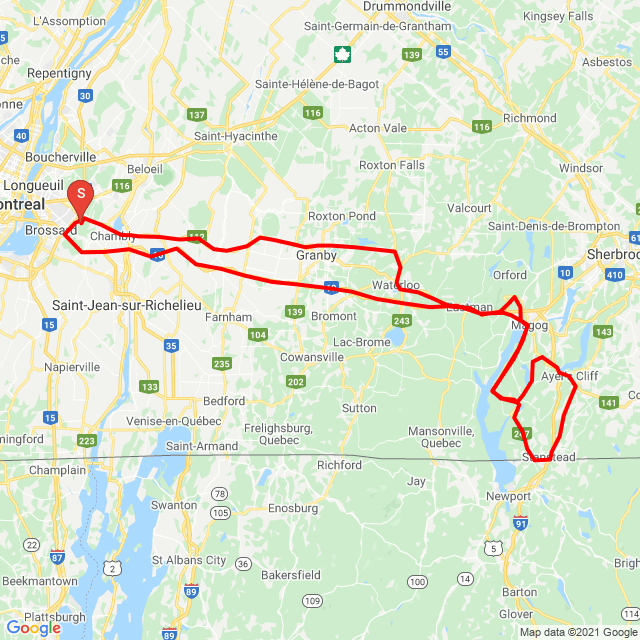 Name of route: 20210516_092435<br>Biker's name: Nancy Cloutier<br>Start: 2021.05.16.<br>Distance: 351.864 km<br>Average speed: 72 km/h<br> 20210516_092435