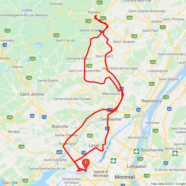 Nombre de la trayectoria: Café a Rawdon, Marc et Bob<br>Motociclista: Bob F<br>Salida: 2021.05.26.<br>Distancia: 189.707 km<br>Velocidad media: 64 km/h<br> Café a Rawdon, Marc et Bob
