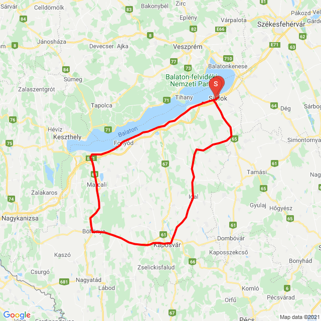Nome della gita: 20210603_Kaposvár, Marcali<br>Motorista: Gulyás Tamás<br>Partenza: 2021.06.03.<br>Distanza: 212.576 km<br>Velocità media: 71 km/h<br> 20210603_Kaposvár, Marcali