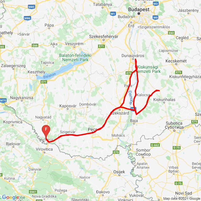 Nom du voyage: Dász eltévedés<br>Motard: Radics István<br>Départ: 2021.06.12.<br>Distance: 539.356 km<br>Vitesse moyenne: 82 km/h<br> Dász eltévedés