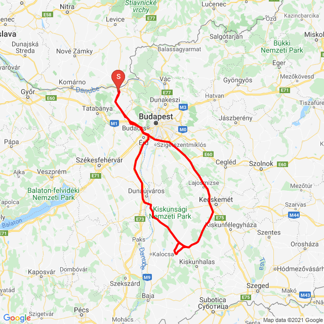 Nom du voyage: 1. soltvadkerti motoros fagyizás Kittivel<br>Motard: Bence Megyei<br>Départ: 2021.06.12.<br>Distance: 393.509 km<br>Vitesse moyenne: 87 km/h<br> 1. soltvadkerti motoros fagyizás Kittivel