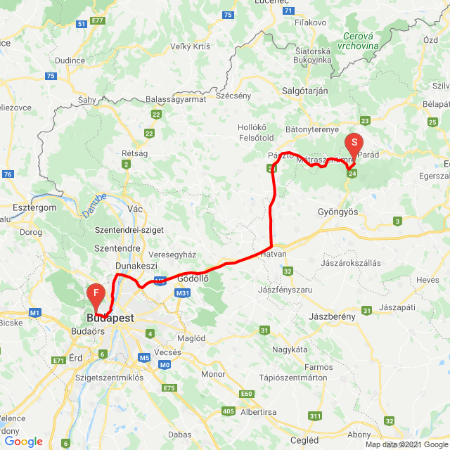 Nom du voyage: mátrai csapató csigával meg buzasanyival vissza<br>Motard: Viktor Szeles<br>Départ: 2021.06.12.<br>Distance: 135.406 km<br>Vitesse moyenne: 83 km/h<br> mátrai csapató csigával meg buzasanyival vissza