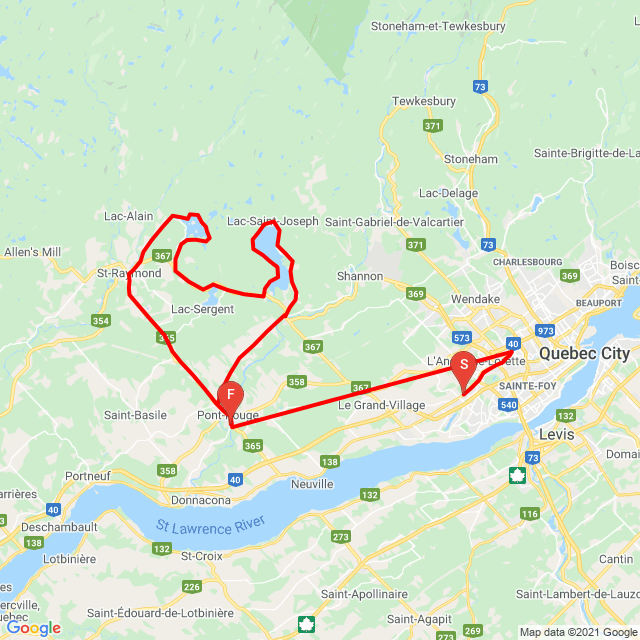 Nom du voyage: 20210418_140410<br>Motard: Jeff Lelièvre<br>Départ: 2021.04.18.<br>Distance: 101.272 km<br>Vitesse moyenne: 54 km/h<br> 20210418_140410
