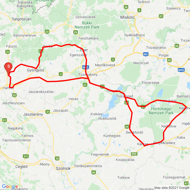 Name der Route: 20210718_071733<br>Motorfahrer: Csaba Balog<br>Abfahrt: 2021.07.18.<br>Distanz: 376.937 km<br>Durchschnittsgeschwindigkeit: 66 km/h<br> 20210718_071733