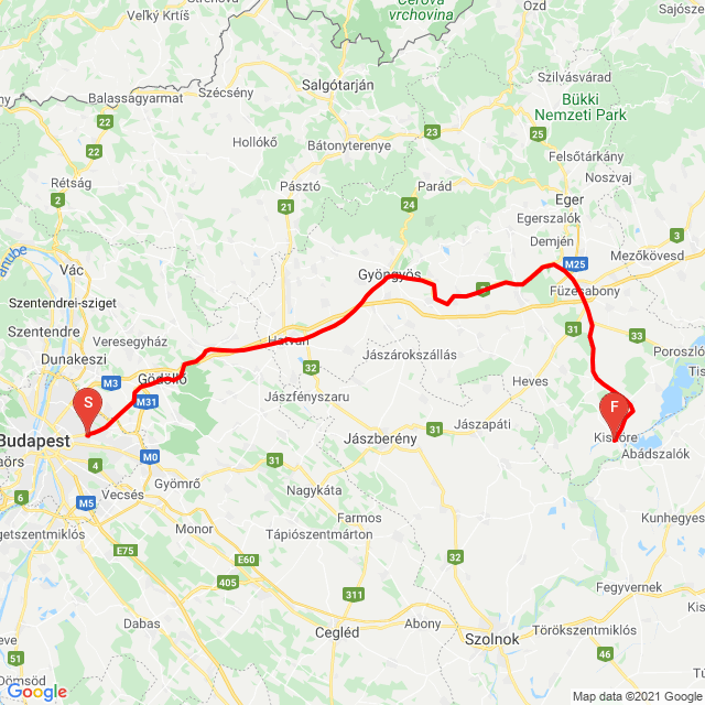 Nom du voyage: 20210723_185642<br>Motard: Szakál Antal<br>Départ: 2021.07.23.<br>Distance: 146.36 km<br>Vitesse moyenne: 82 km/h<br> 20210723_185642