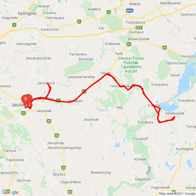 Name of route: 20210730_172249<br>Biker's name: Molnár Zoltán<br>Start: 2021.07.30.<br>Distance: 153.456 km<br>Average speed: 3 km/h<br> 20210730_172249
