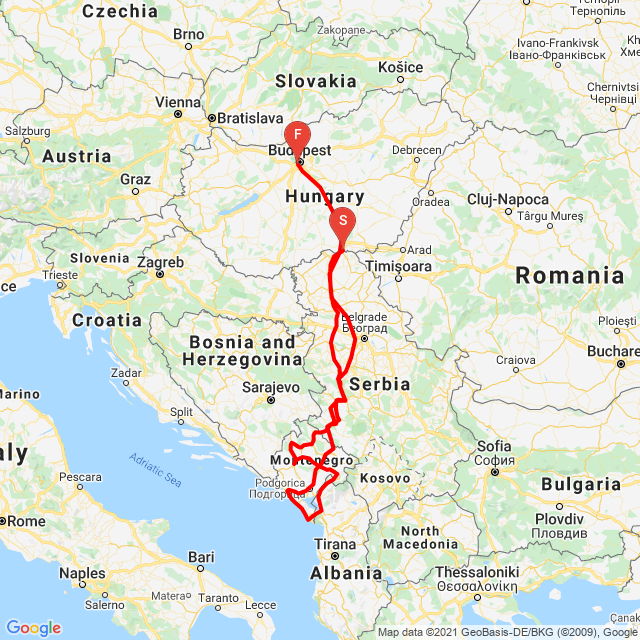 Name of route: Montenegró<br>Biker's name: Sándor Pozsgai<br>Start: 2021.08.01.<br>Distance: 1906.76 km<br>Average speed: 62 km/h<br> Montenegró