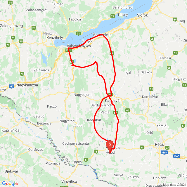 Name of route: 20210803_154436<br>Biker's name: Móninger Csaba<br>Start: 2021.08.03.<br>Distance: 251.132 km<br>Average speed: 94 km/h<br> 20210803_154436