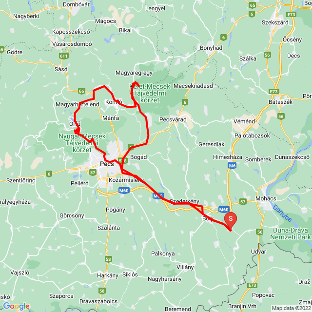 Nome della gita: 20211121_ORFŰ MEGREGY MÁRÉ VÁRA<br>Motorista: Hábel Imre<br>Partenza: 2021.11.21.<br>Distanza: 153.247 km<br>Velocità media: 64 km/h<br> 20211121_ORFŰ MEGREGY MÁRÉ VÁRA