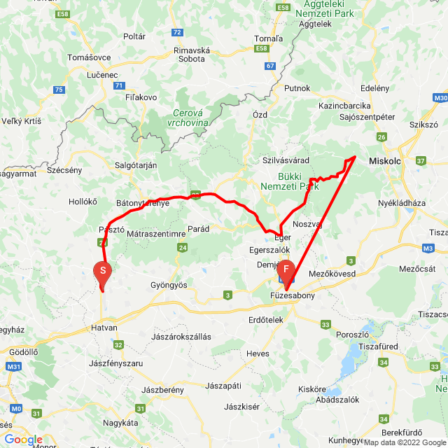 Name of route: 20220327_115734<br>Biker's name: Zoltán Futó<br>Start: 2022.03.27.<br>Distance: 134.485 km<br>Average speed: 60 km/h<br> 20220327_115734