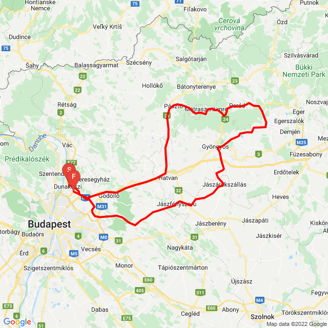 20220327_Dk Dány Parád 275km 5h24