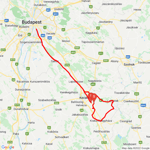 Nome della gita: 20220501_Tős Alsonémedi fagyizás<br>Motorista: Rózsa József<br>Partenza: 2022.05.01.<br>Distanza: 245.507 km<br>Velocità media: 62 km/h<br> 20220501_Tős Alsonémedi fagyizás