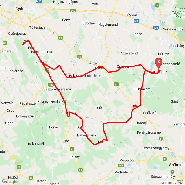 Name of route: 20220503_Szülinap, Balu<br>Biker's name: Bimbó Roland<br>Start: 2022.05.03.<br>Distance: 189.58 km<br>Average speed: 61 km/h<br> 20220503_Szülinap, Balu
