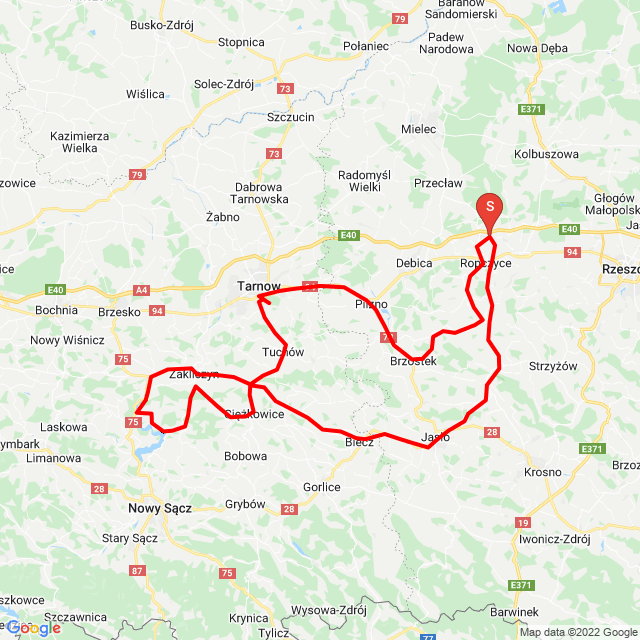 Name of route: 20220503_094600<br>Biker's name: Krzysztof Kaczmarzyk<br>Start: 2022.05.03.<br>Distance: 296.997 km<br>Average speed: 60 km/h<br> 20220503_094600