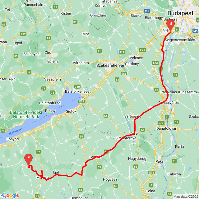 Nom du voyage: 20220618_105721<br>Motard: Pál Roland<br>Départ: 2022.06.18.<br>Distance: 203.057 km<br>Vitesse moyenne: 66 km/h<br> 20220618_105721
