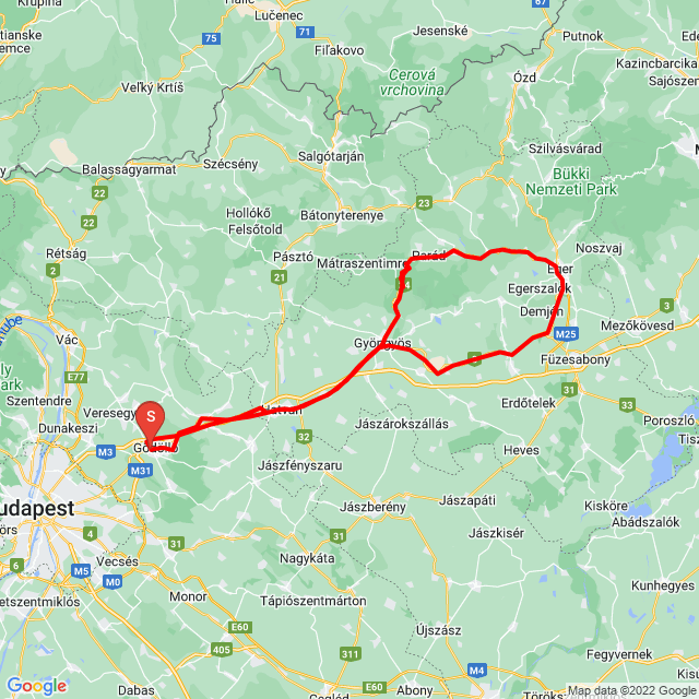 Nom du voyage: 20220618_102502<br>Motard: Attila Vadász<br>Départ: 2022.06.18.<br>Distance: 254.827 km<br>Vitesse moyenne: 77 km/h<br> 20220618_102502