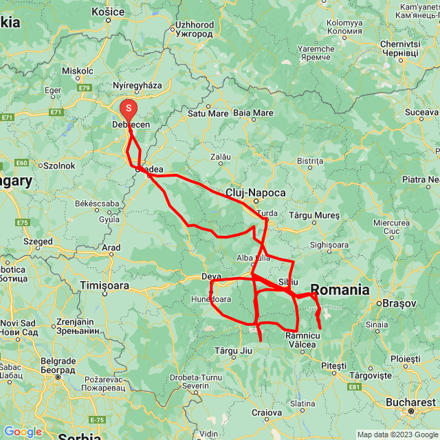 Name of route: Románia 2022<br>Biker's name: dontmarkmyname<br>Start: 2022.07.30.<br>Distance: 1885.61 km<br>Average speed: 63 km/h<br> Románia 2022