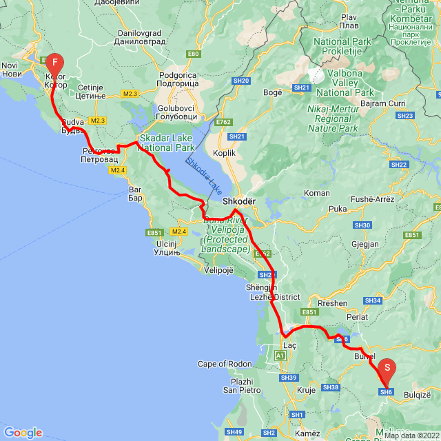 20220825 Albania to Montenegro