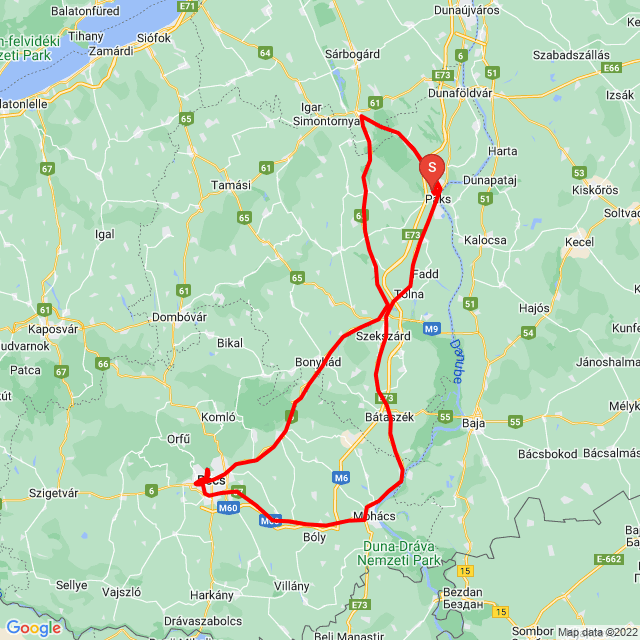 Útvonal neve: Pécs ZOO <br>Motoros: Z1000sx, Zx9r<br>Indulás: 2022.09.11.<br>Távolság: 296.663 km<br>Átlagsebesség: 66 km/h<br> Pécs ZOO