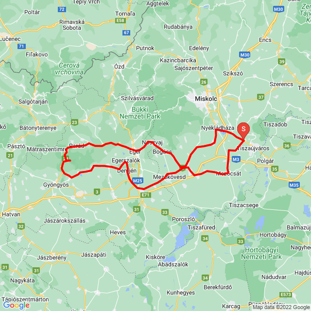 Útvonal neve: 20221018_Parádsasvár és Kékestető<br>Motoros: Pulai Sándor<br>Indulás: 2022.10.18.<br>Távolság: 250.047 km<br>Átlagsebesség: 72 km/h<br> 20221018_Parádsasvár és Kékestető